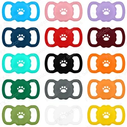 Cat Collar Airtag Holder,Elastic Silicone Air Tag Holder for Puppy Dogs Cats Kitten, Light and Durable Holder with Slide-On Loop