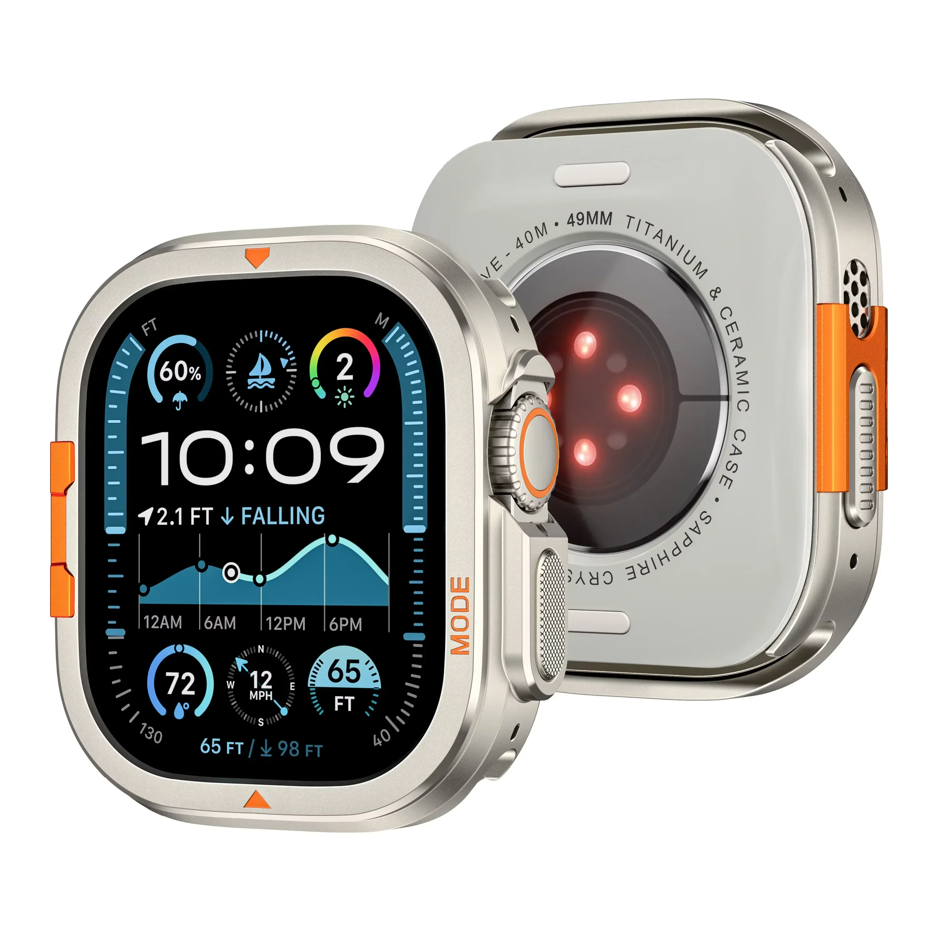 لساعة أبل الترا 2 حافظة معدنية مدرعة iWatch Series 10 49 ملم 46 ملم حافظة مقاومة للسقوط