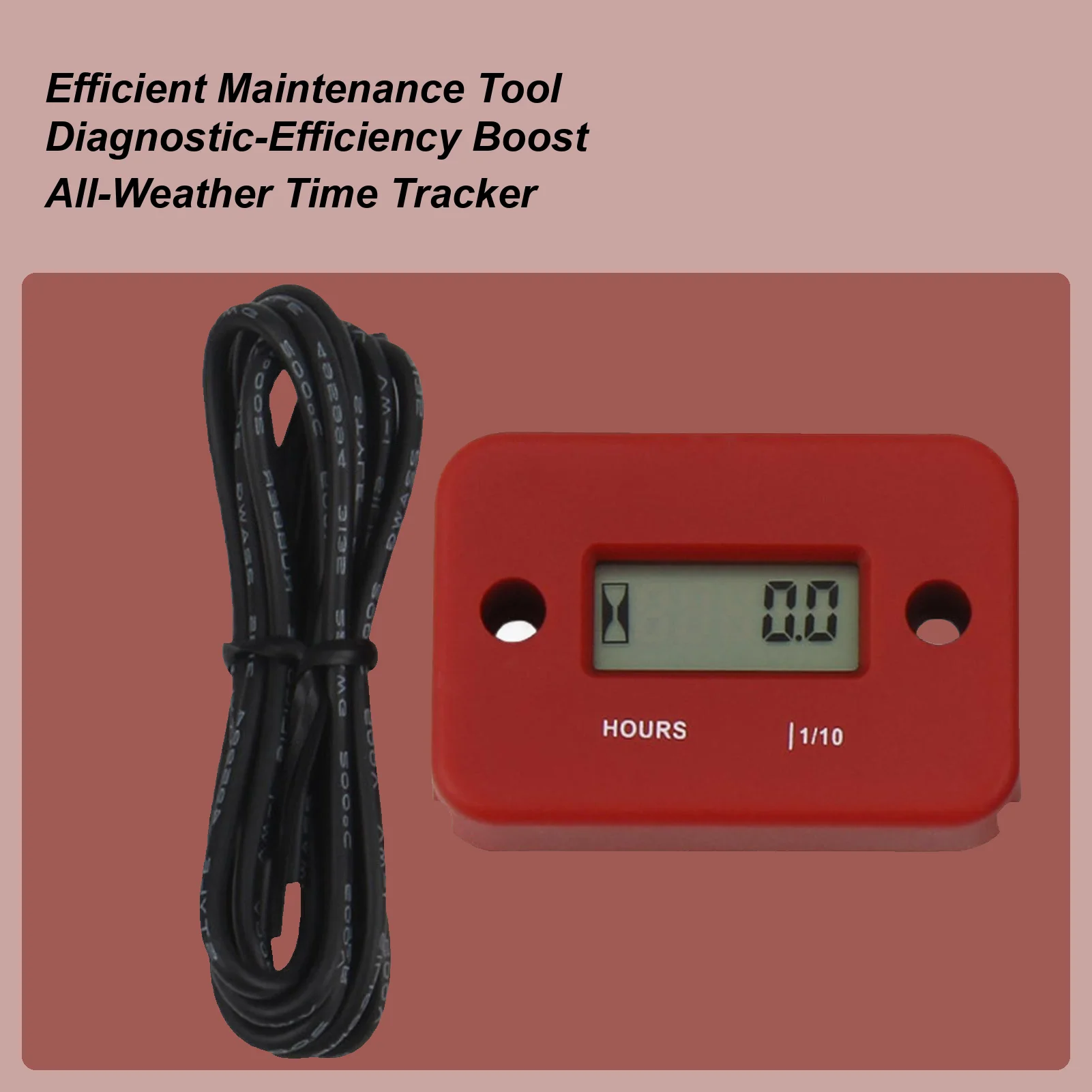 Tiny Tach Tachometer Inductive Motorcycle Accessories Digital Display Timing Measurement Gauge For Lawn Mower Snowmobile Marine