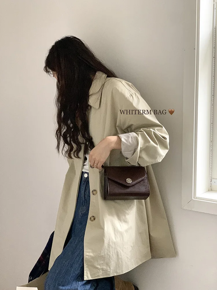 New Retro Niche All-match Casual Women Crossbody Bags Print Single Shoulder Bag Diagonal Portable Design Square Handbag