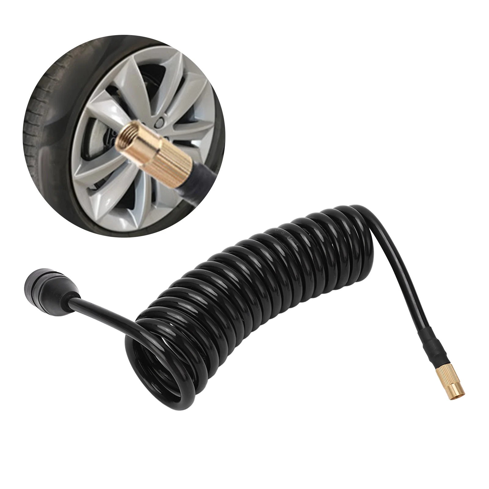 Car Air Pump Hose 9.84ft PS20 Female Plug Inflator Extension Tube for American Tire Nozzle Car Motorcycle Auto Tire Pump Hose