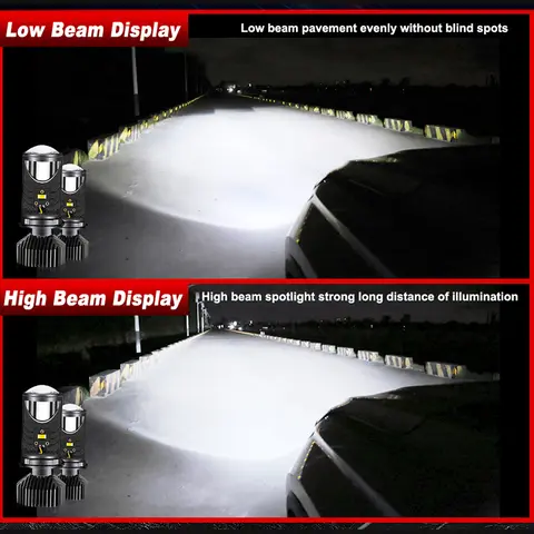 Bi LED H4 प्रोजेक्टर लेंस 350000LM मिनी कार बल्ब 860W कैनबस ऑटो मोटरसाइकिल मिनी प्रोजेक्टर डुअल हाई लो बीम LHD प्लग एंड प्ले HLXG 8 best sales प्रोजेक्टर लेंस - №8