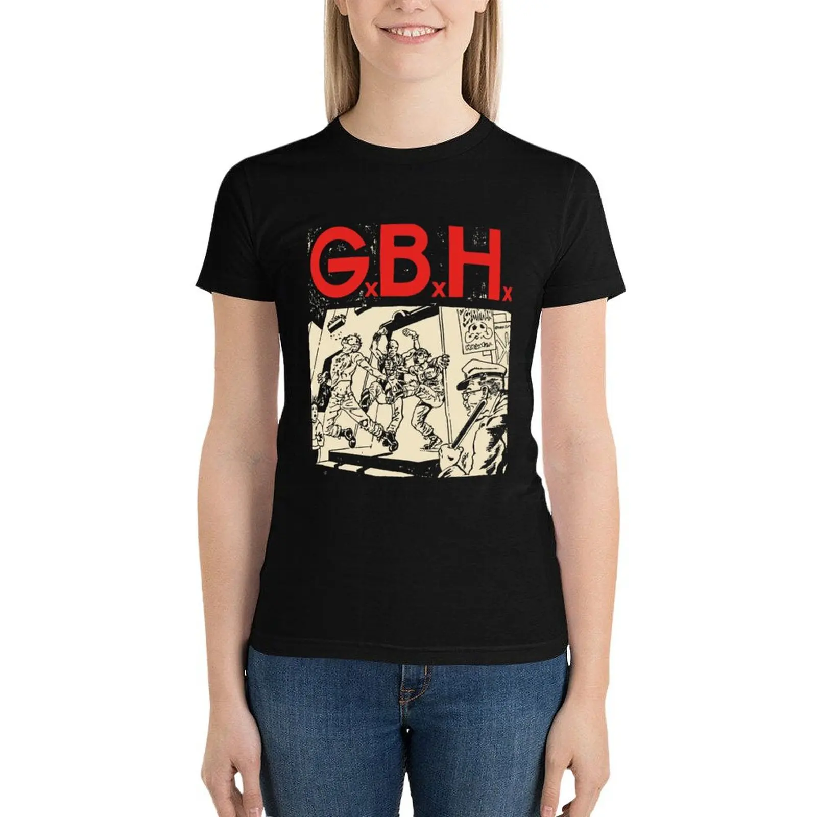 

G.B.H. original flyer T-Shirt funny female lady clothes rock and roll t shirts for Women