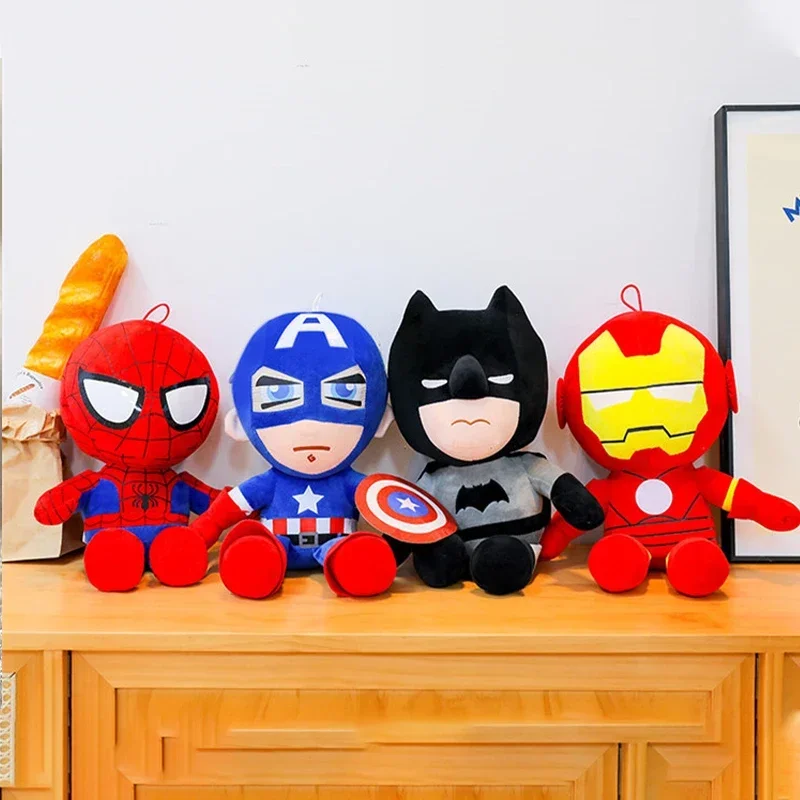 

Marvel Avengers Soft Stuffed Captain America Iron Man Spiderman Batman Plush Toys Movie Dolls Christmas Gifts For Kids Boys