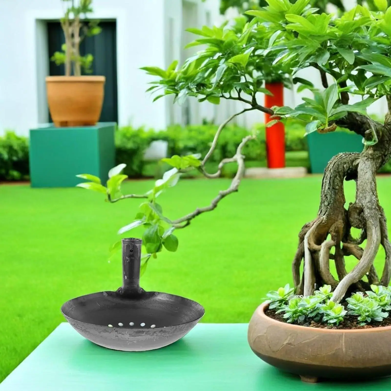 Metal Muck Scoop Iron Dung Cleaning Ladle Shovel Garden Muck Sifting Scoop For Sludge Mud Debris Removal Farm Lawn Well Path