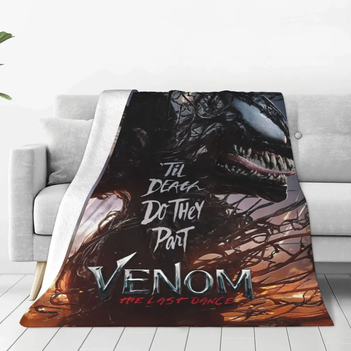 Amazing Gifts Venom 3 The Last Dance 2024 Movie Things Throw Blanket Cozy Micro Fibre Throw Blanket