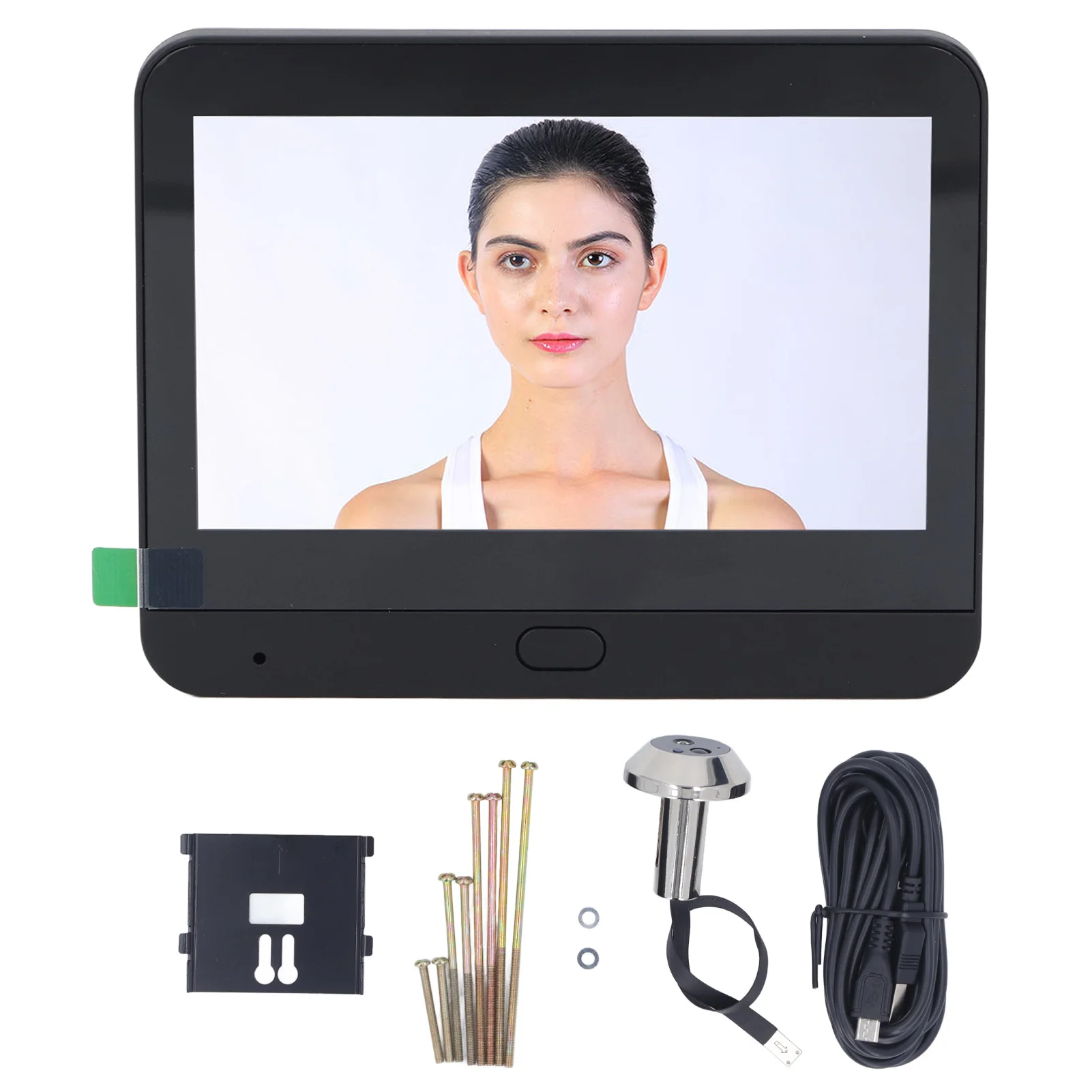 

Peephole Viewer Video Doorbell PIR Motion Detection Noise Cancellation Adjustable Distance Peephole Camera Doorbell for Home