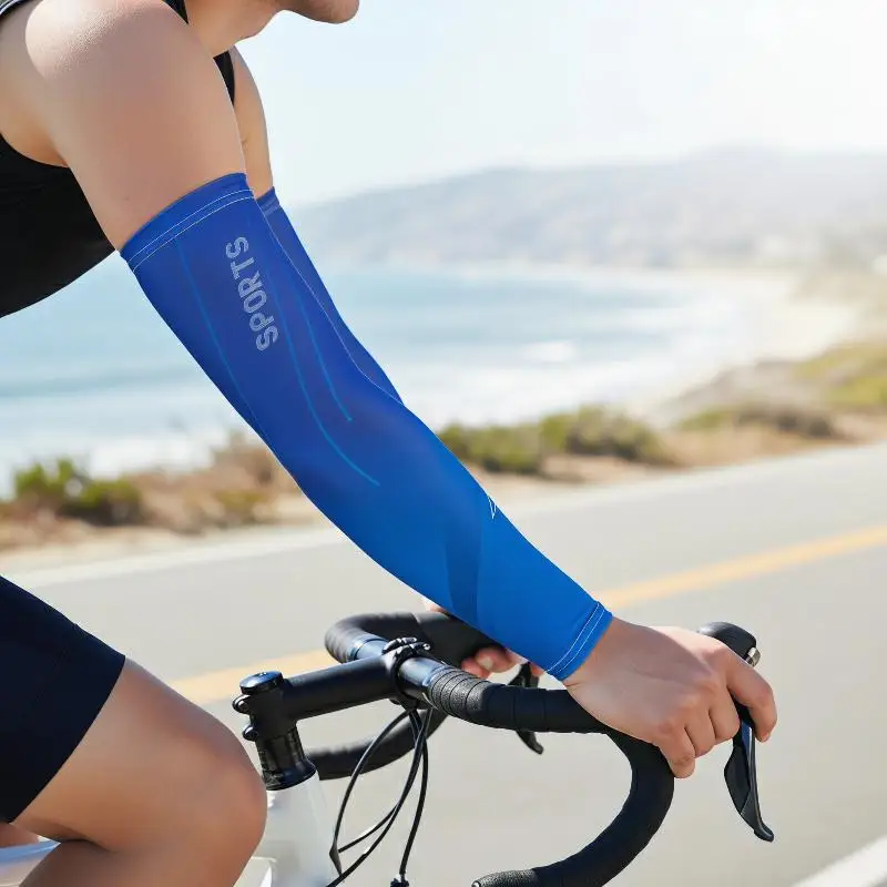

[Summer] Ice Silk Cycling Arm Riding Sleeves Breathable Bandana Mask Combination Suit Elastic Sun Protection UV Sun Protection
