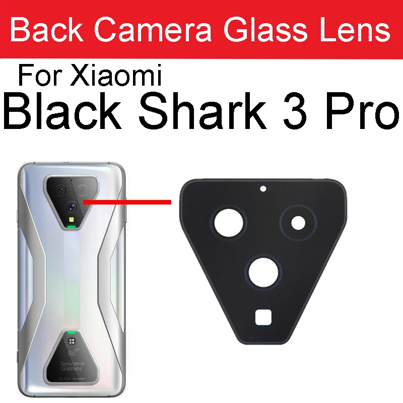 Back Camera Lens Glass For Xiaomi Black Shark 3 4 5 Pro 3S 4S 5S Pro 5RS Rear Lens Glass with Adhesive Sticker Replacement Parts