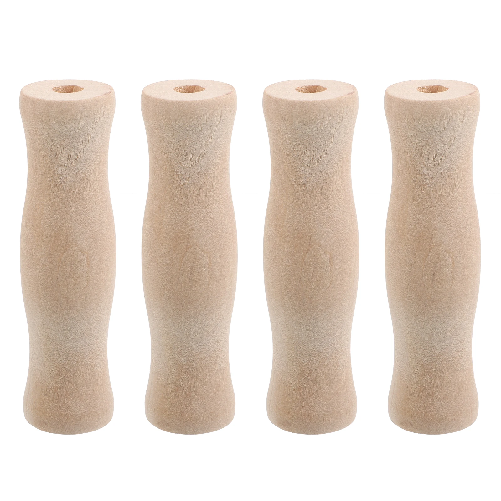 

4pcs Bbq Grill Wooden Handles Non-Slip Heat Resistant Replacement Kitchenware Wood Handle Accessories For Barbecue