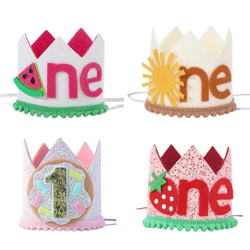 

Colorful Baby First Birthday Hat for Photo and Family Gatherings