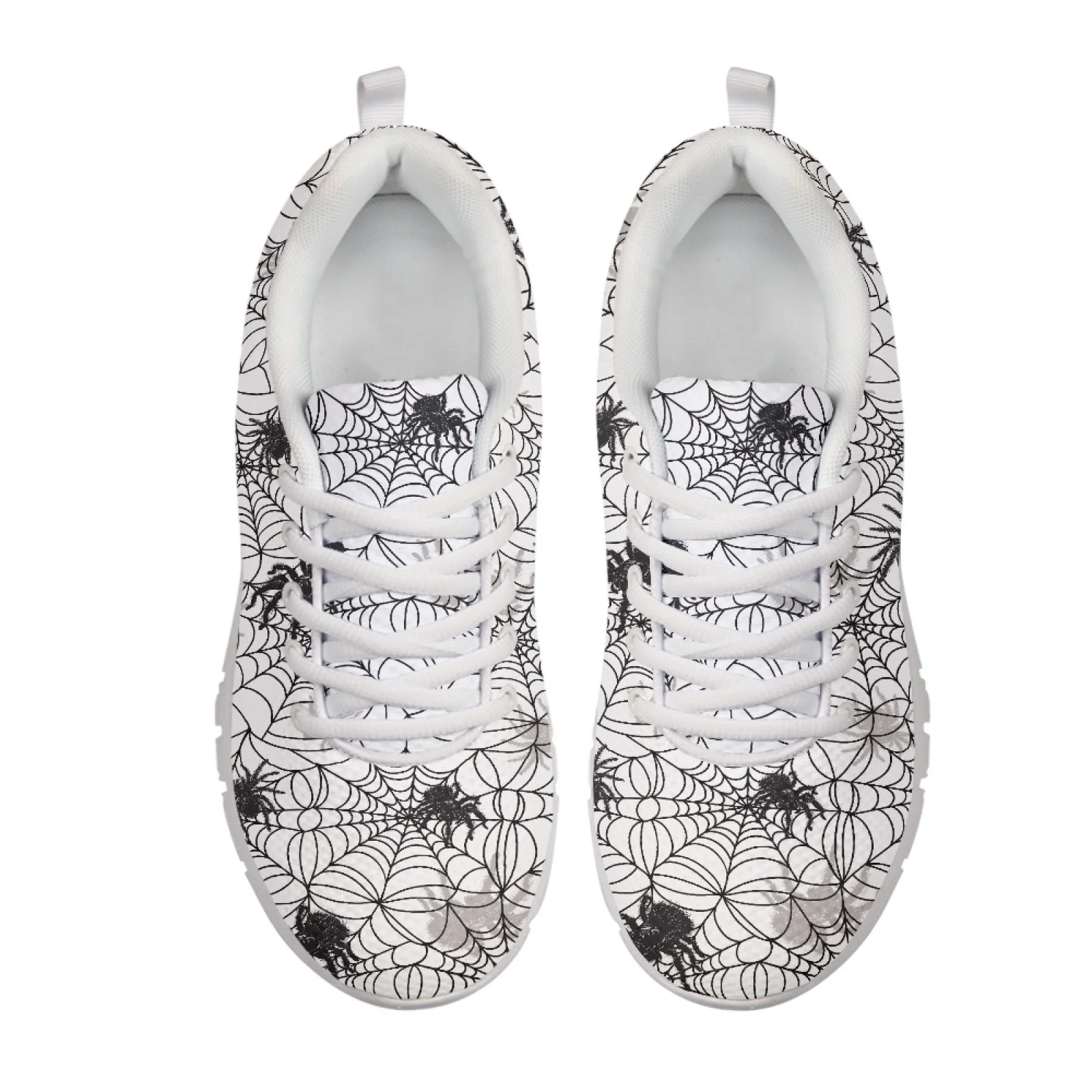Coloranimal Spider Web Print Breathable Running Shoes Women Running Walking Shoes Fashion Sneakers for Womens Ladies