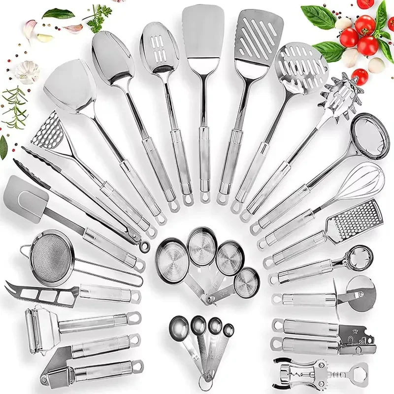 Amz Bestseller 29-piece Kitchenware Stainless Steel Cookware Set Kitchenware and Kitchen Tools