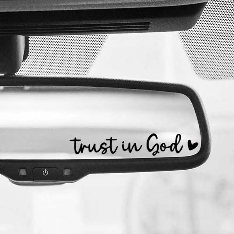 Car Window Stickers 2 Pieces Trust In God Vehicles Window Decals Car Stickers Car Decals Rear View Glass Accessories For Family