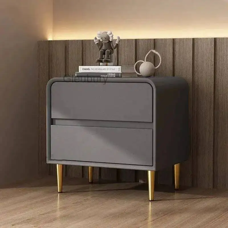 Modern Drawers Nightstands Minimalist Wood White Low Pretty Bedside Table Simple Design Table De Chevet Furniture Living Room