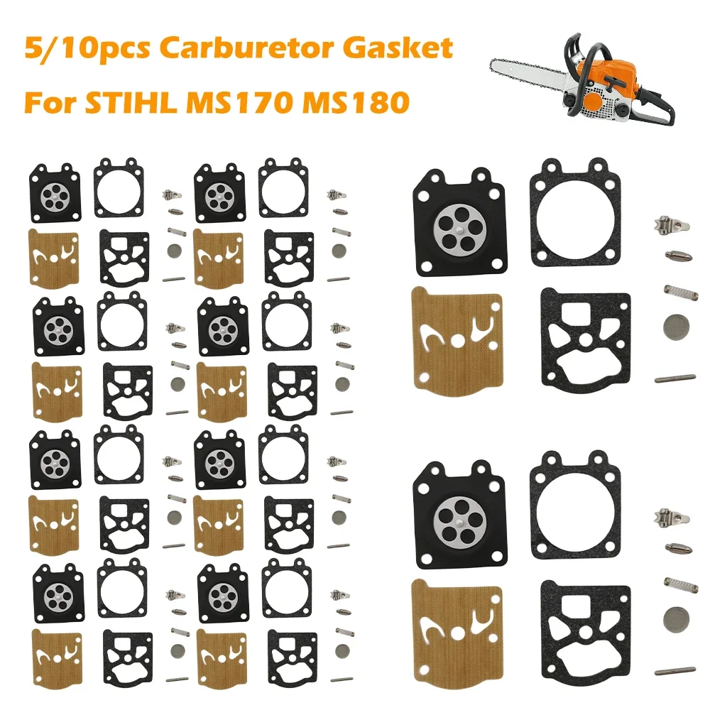 1-10pcs Carburetor Rebuild Repair Diaphragm Kit For Stihl MS180 MS170 018 017 MS 180 170 Zama RB-77 Chainsaw Replace Parts