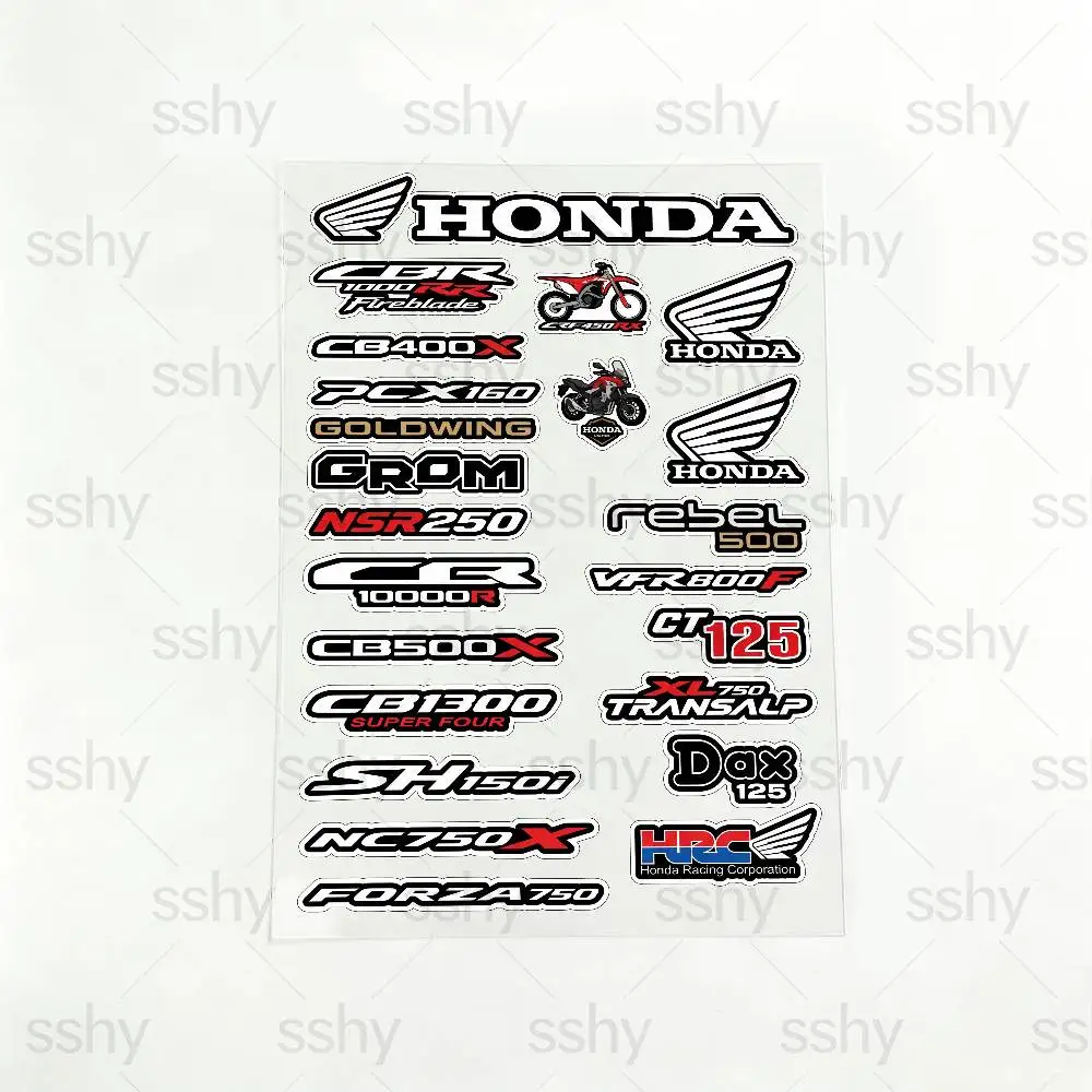 

Светоотражающие наклейки H WING для мотоциклов Honda HRC, водонепроницаемые виниловые наклейки для мотоциклетных шлемов, топливных баков и велосипедов