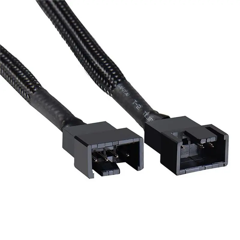 Superior-20 Pack PWM Fan Splitter Cable Y Splitter Computer PC Fan Power Cable 4 Pin 1 To 2 Converter, Black Sleeved Braided