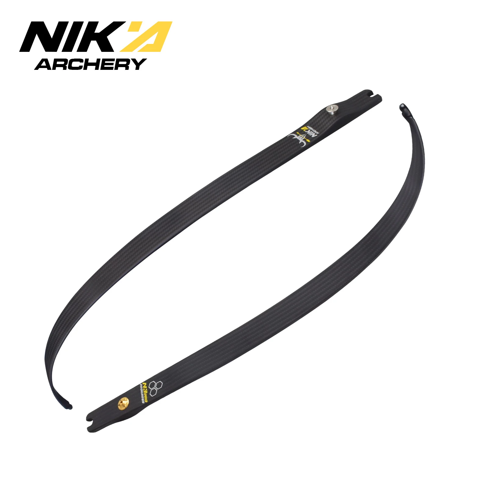 

1Pair NIKA ARCHERY 66" 68" 70''@25H Pro N3 Limbs small bull logo 100% Carbon Fiber Limbs Draw Weight 20-50 LBS (Pre sale)