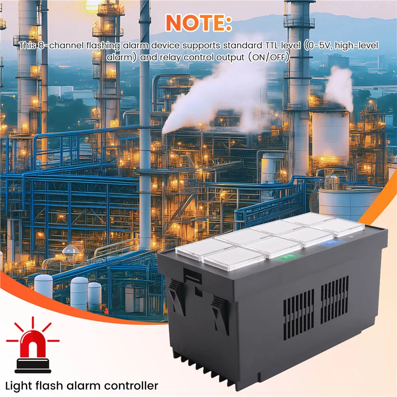 【RECOMENDAR】Industrial 8-Channel Alarm Annunciator Panel LED Indicator Sound And Light Flash Controller AC220V