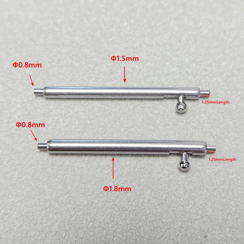 يحتوي مفتاح الساعة على عروة سريعة التحرير، يد تلسكوبية زنبركية بقطر 1.5/1.8 مم وعمود تثبيت الحزام الفولاذي