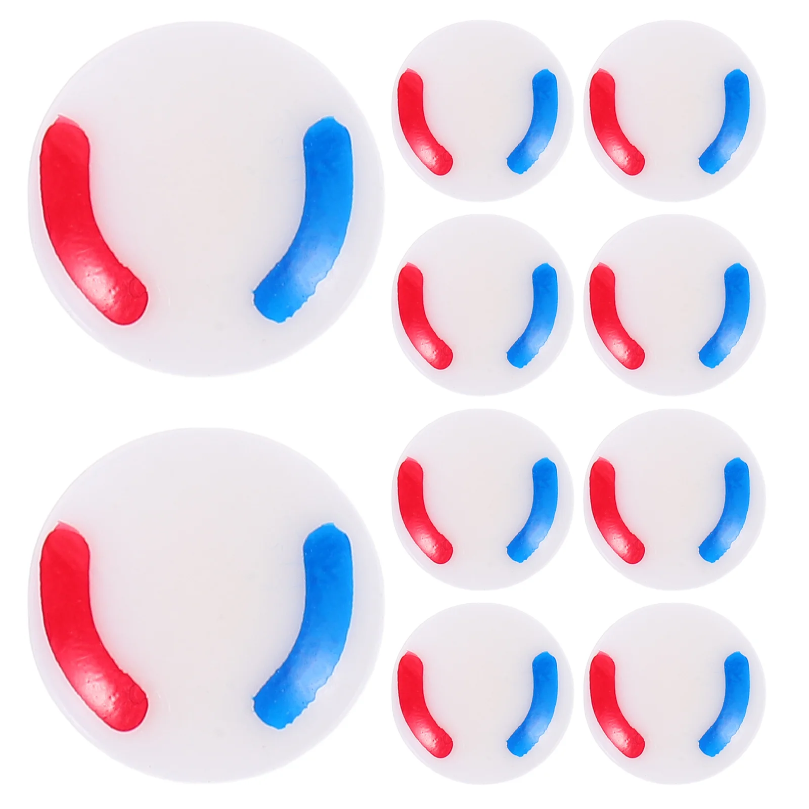 

10 шт. накладок на ручки смесителей с маркировкой для горячей и холодной воды, пластиковые, красные, прозрачные, для кухни, ванной, отеля