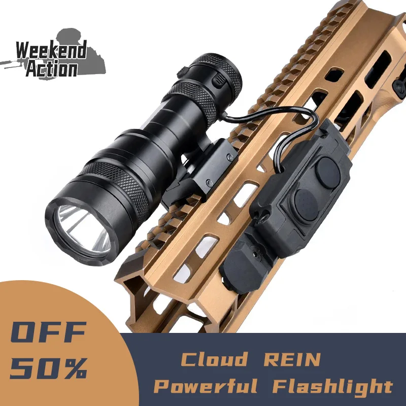 

Tactiacl REIN 1.0 Micro Kit Cloud Defensive Weapon 1000Lumens Powerful Flashlight Scout Hunting Light Fit 20mm Rail AR15 Airsoft