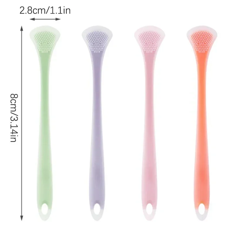 Tongue Cleaning Brush Soft Silicone Tongue Cleaning Tool Double Side Cleaning Massage Tongue Scraper Oral Health Care Tool 혀클리너