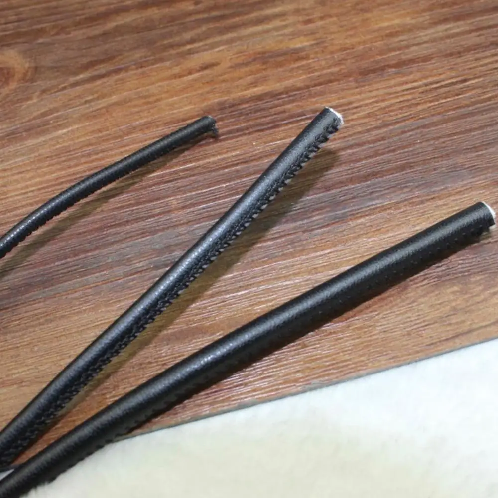 REGELIN 2meters 3/4/5mm Black sheepskin Leather Strap Findings Leather Cord String Rope DIY Necklace Bracelet Making