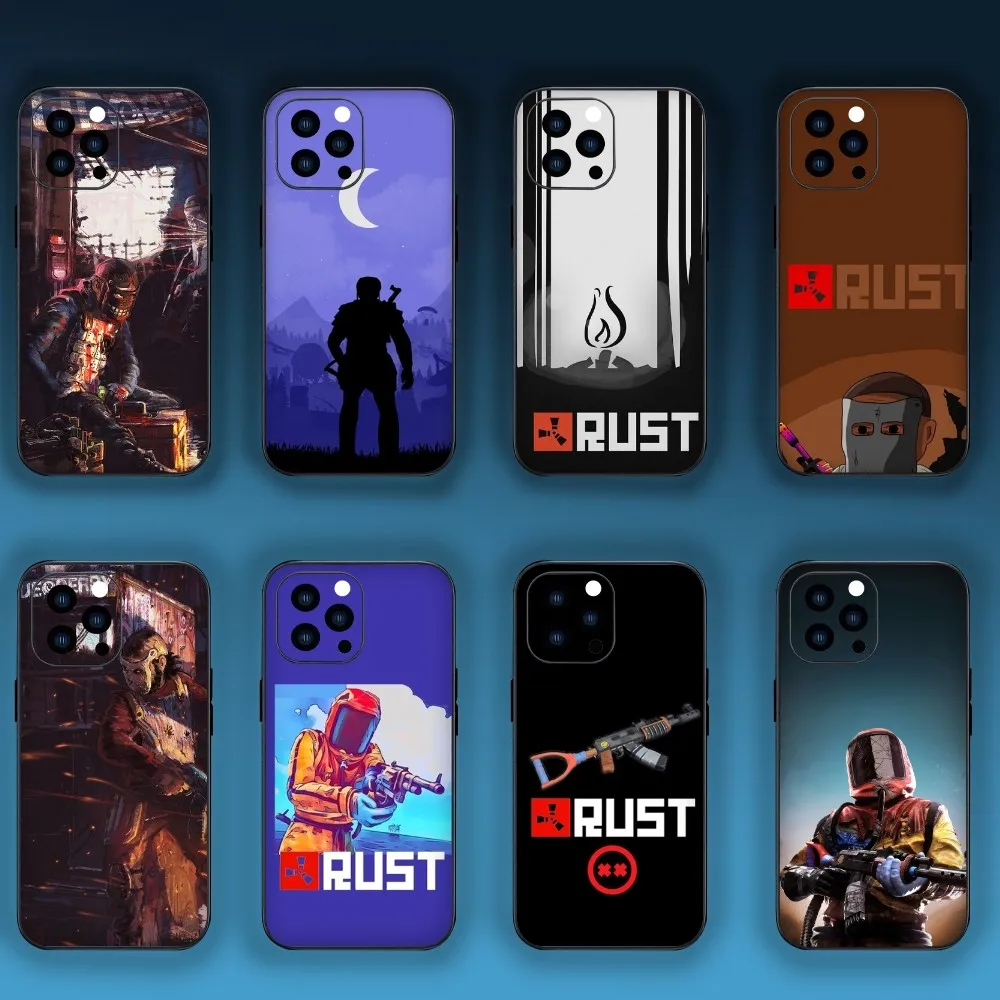 R-Rust Game Phone Case For Xiaomi 12 11 Pro K40Pro Redmi Note7 8 9 Black Shell