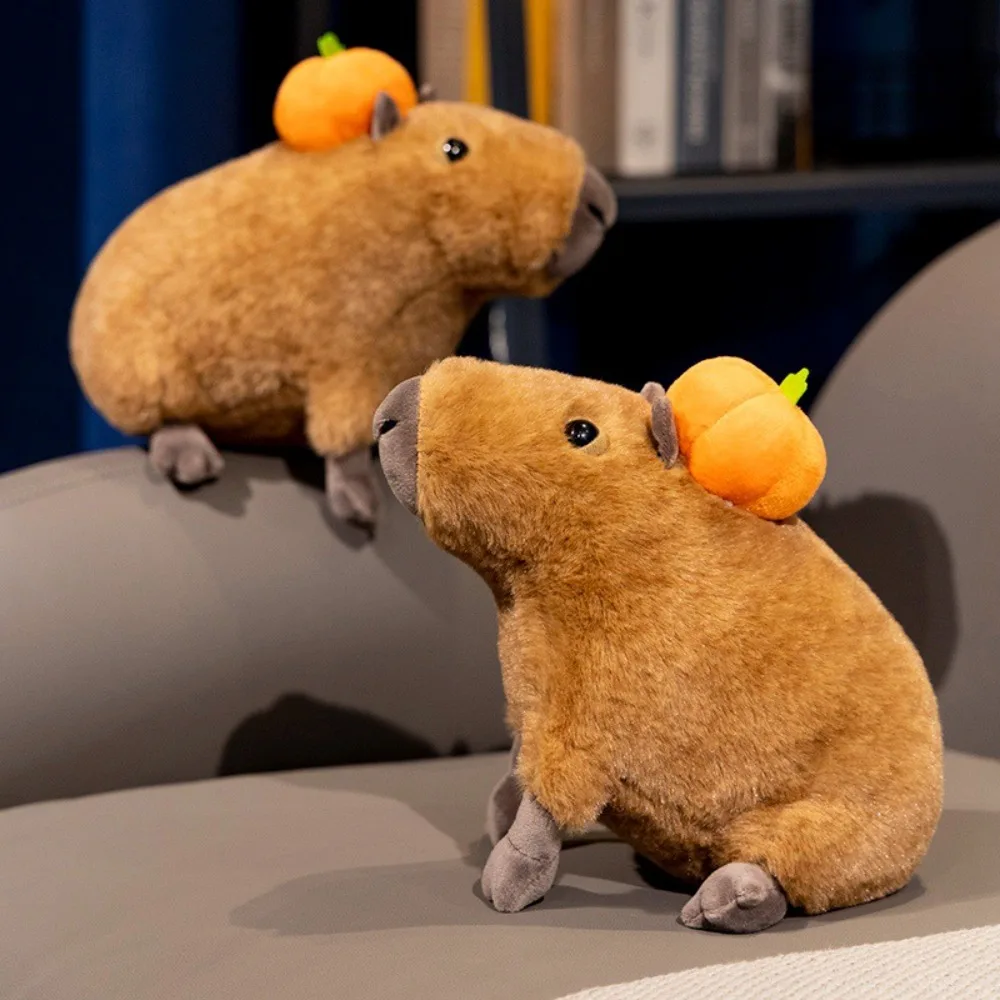 Schlafkissen Cartoon Capybara Plüschtier Simulation Flauschige Capybara Flauschige Puppe Weiches süßes Weihnachtsspielzeug