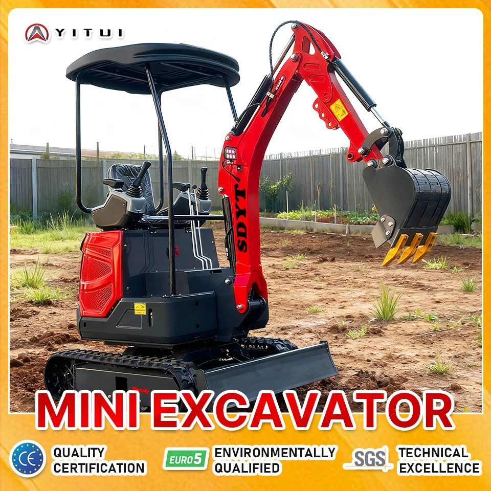 حفارة صغيرة عالية الكفاءة محرك كوبوتا حفار صغير يورو 5 حفارة مدمجة مخصصة للبناء الداخلي والخارجي