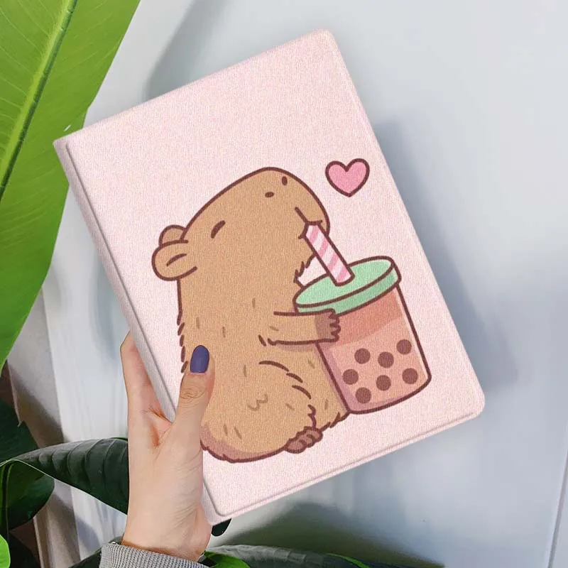 Cartoon Heart Capybara Soft For Samsung Galaxy Tab S11 S10 S9 S8 S7 S6 A11 A9 A8 A7 Lite FE Plus Inch Tablet Case