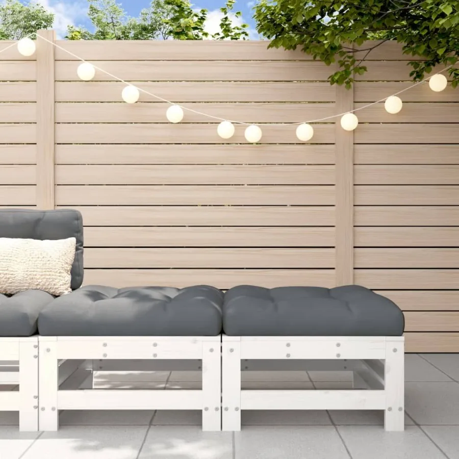 

Garden Footstool White Anthracite