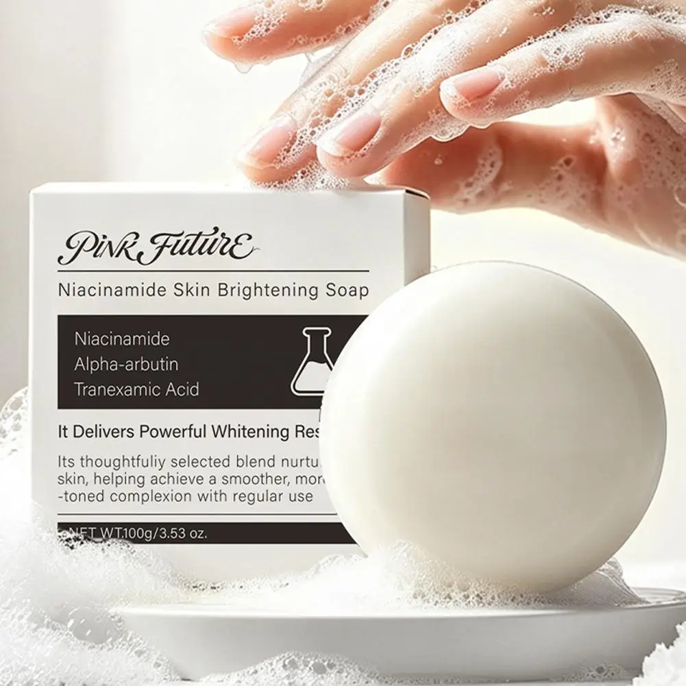 Niacinamide Skin Brightening Soap 100g,Arbutin Glycolic Acid Body Cleansing Soap,Oil Control Even Skin Tone Improve Dull Skin