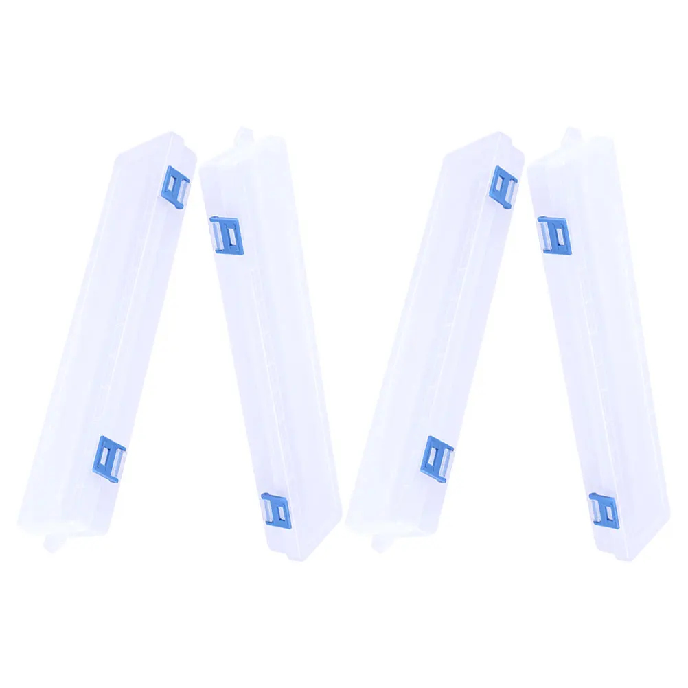 

4 Pcs Paint Brushes Box Watercolor Brush Holder Transparent Durable Portable Storage Case for Art Tools Painting Student