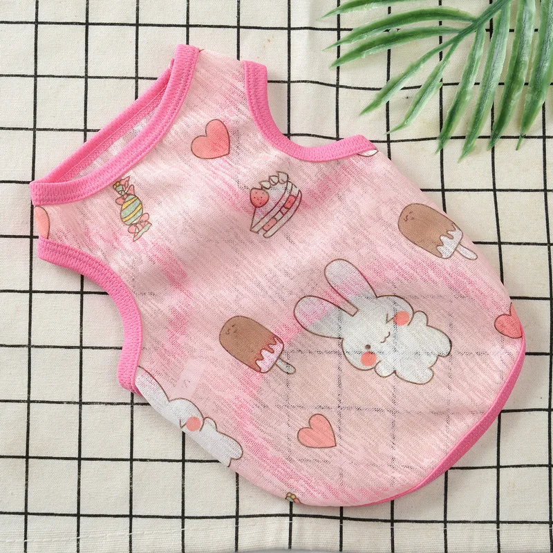 Summer Pet Dog Vest for Puppy T-shirt Breathability Cool Clothes for Small Medium Dogs Outfit Vest for Puppy Shirt Thin Costume