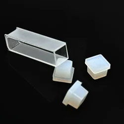 Silicone Stopper Cell Cover Glass Cuvette Plug Quartz Cuvette Silicone Cap For Size 10*10mm Cuvettes Resistant Corrosion 100/PK