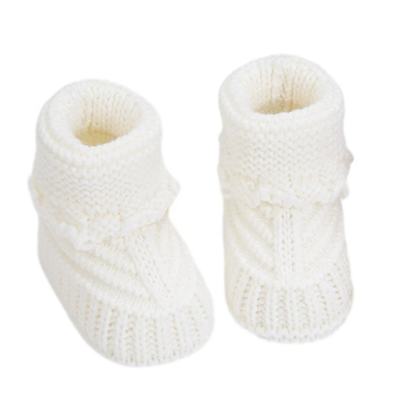 Soft Knit Baby Booties Comfortable First Walkers Warm & Soft Baby Booties Warm Toddler Booties for Newborns & Toddlers