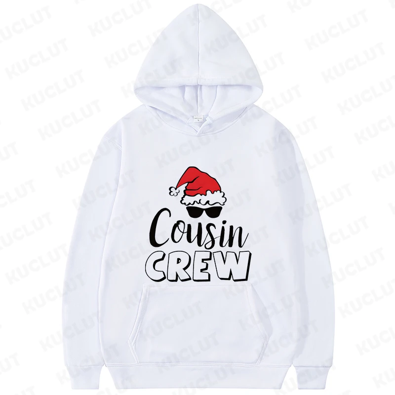 Cousin Squad Hoodies Christmas Family Hoodies Xmas Funny Sweatshirt Christmas Matching Outfits Happy New Year Sportwear Tops