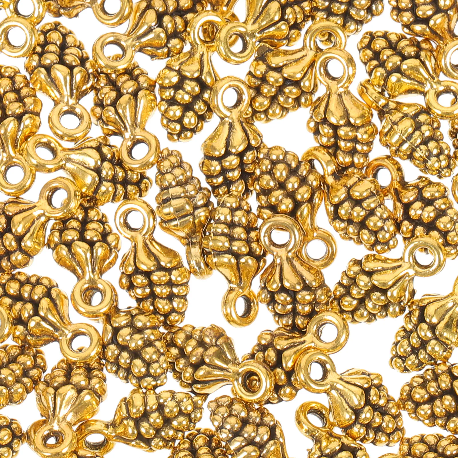 

100 шт. Декоративные подвески-шармы из сплава в форме сосновых шишек для изготовления браслетов, ожерелий, серег, DIY