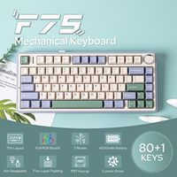 Aula F75 Gasket Mechanical Keyboard 75% 3-Modes Bluetooth/2.4GHz/USB-C Hot Swappable RGB Backlight Gaming Keyboard Reaper Switch