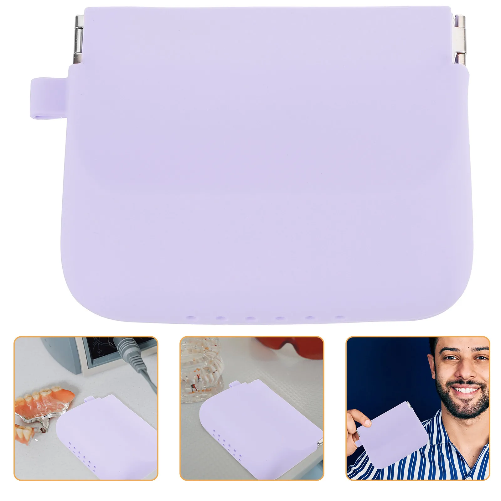 

Силиконовый футляр для зубных протезов большой емкости, герметичный контейнер для хранения элайнеров и ретейнеров, портативный дорожный держатель для капп