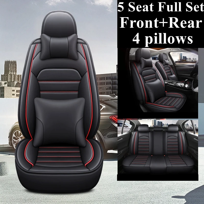 

Front+Rear Full Set Leather Car Seat Cover for Kia Carnival Ceed Cerato K2 K3 K4 K5 Optima Picanto Rio Rio 3 Shuma Soul Sportage