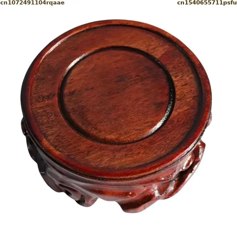 Natural Solid Wood Coffee Tea Sets Miniature Pedestal Flower Pot Sorting Table Figurines Display Stand Bonsai Plant Shelf Base