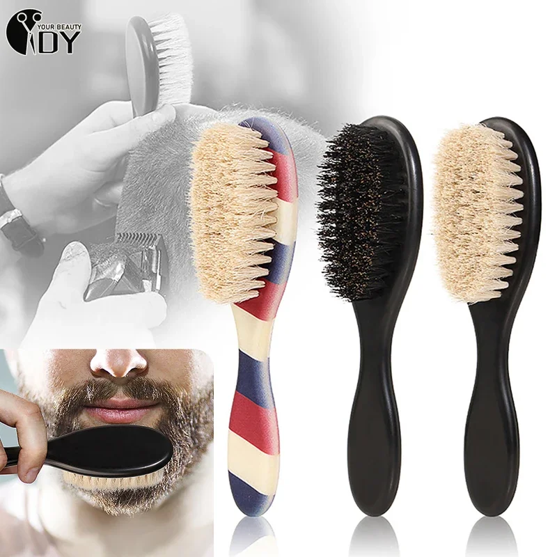 Pro Barber Shaving Beard Brush Removal Neck Dusting Moustache Cleaning Brush Hairdressing Anti Static Barber Hair Styling Comb