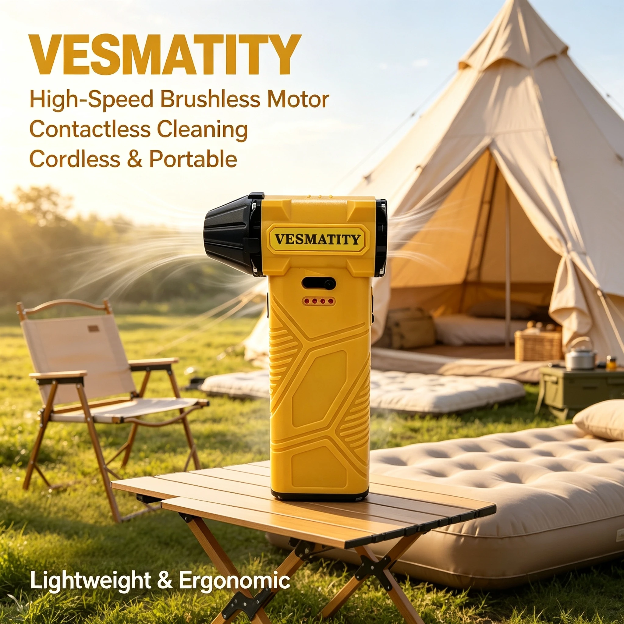 Vesmatity GFJ02A 110000RPM Cordless Air Blower Mini Jet Fan for Keyboard Car Pet Dust Cleaning Portable for Dewalt Battery
