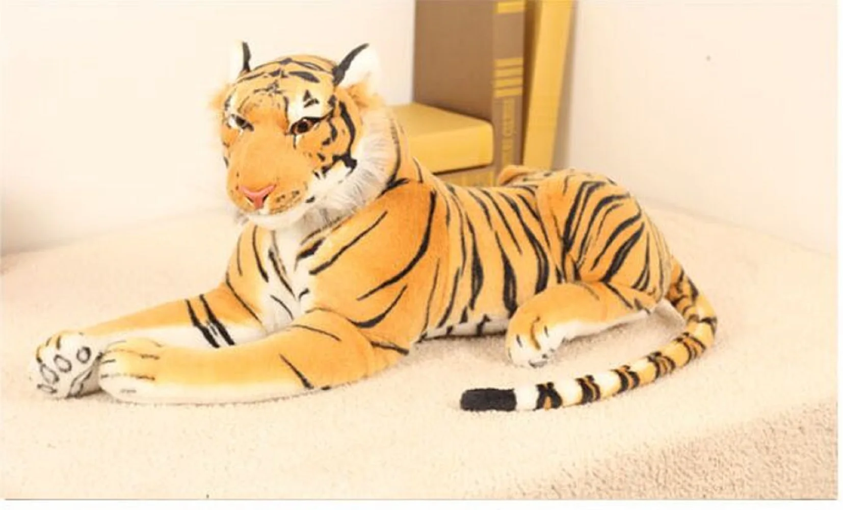 

cute plush tiger toy simulation yellow tiger doll birthday gift about 40cm