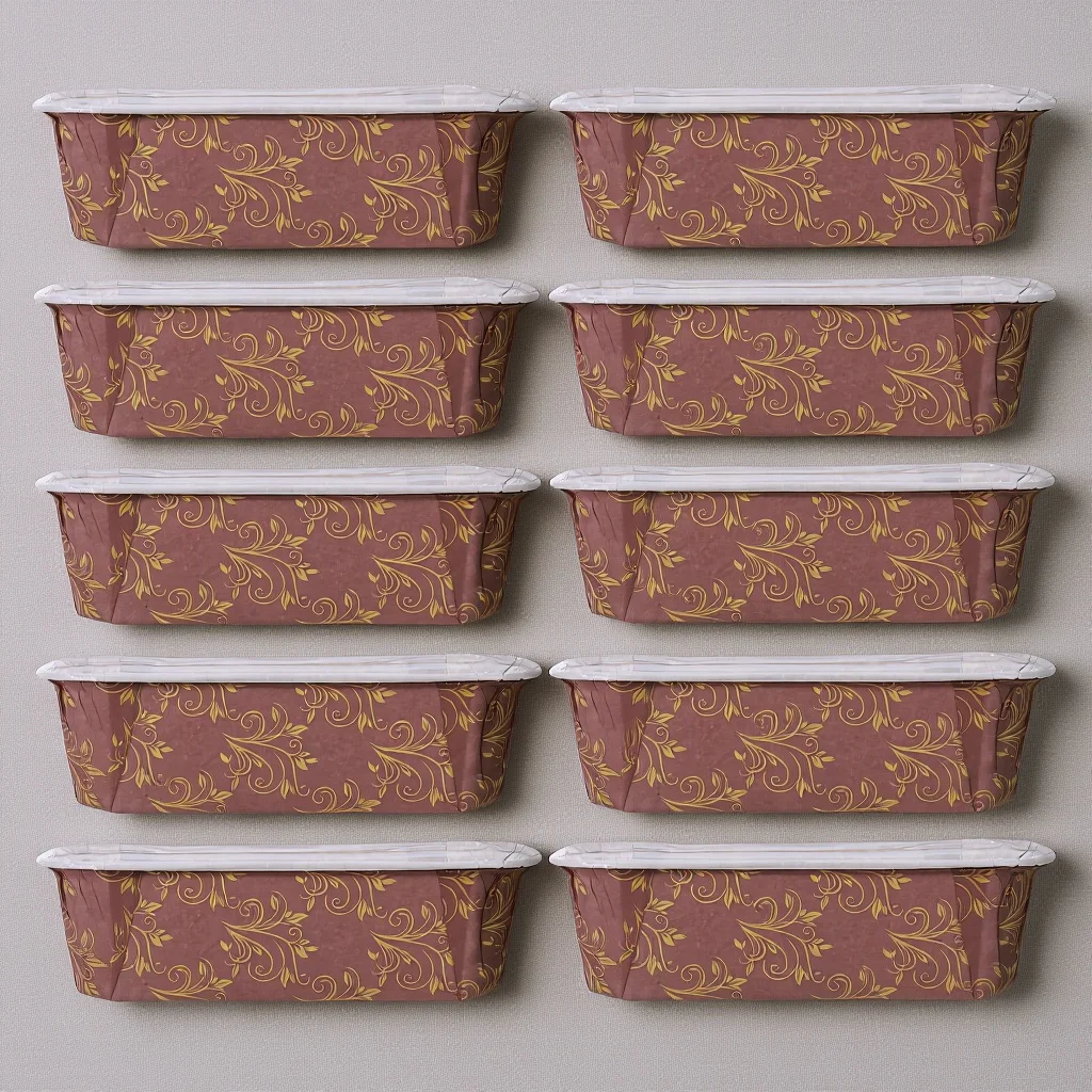 

10pcs Paper Loaf Pans For High Temperature Resistant Disposable Bread Molds Rectangle Kraft Baking Pans Oven Safe Baking Liners