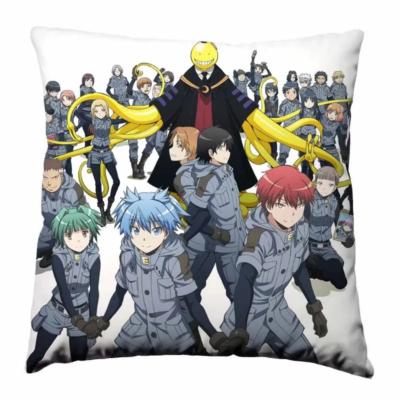 Anime Manga Assassination Classroom Silk Pillowcase Pillow Case Cover Seat Bedding Cushion